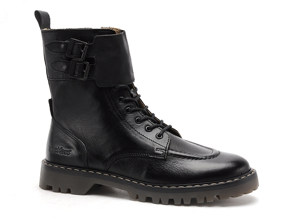 Kickers boots bottine plates femme deckranger noir
