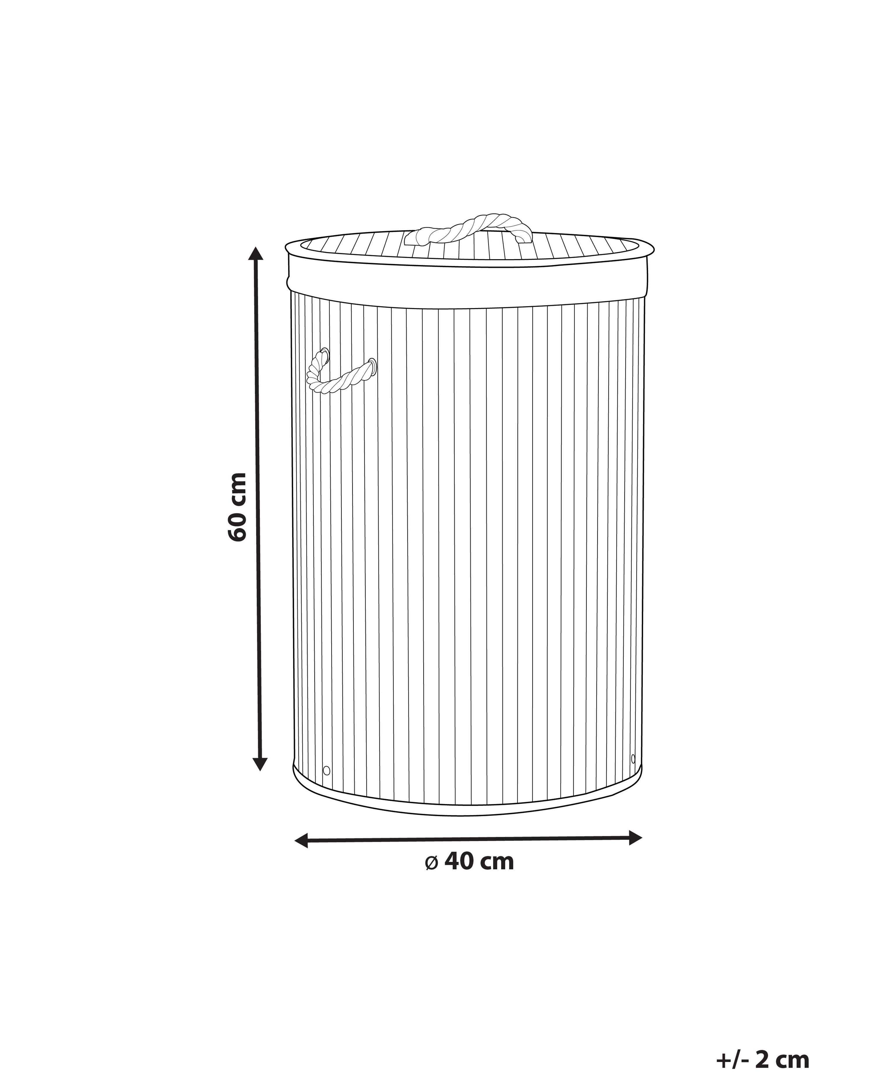 Mand SANNAR Bamboehout Donkerbruin 75 L