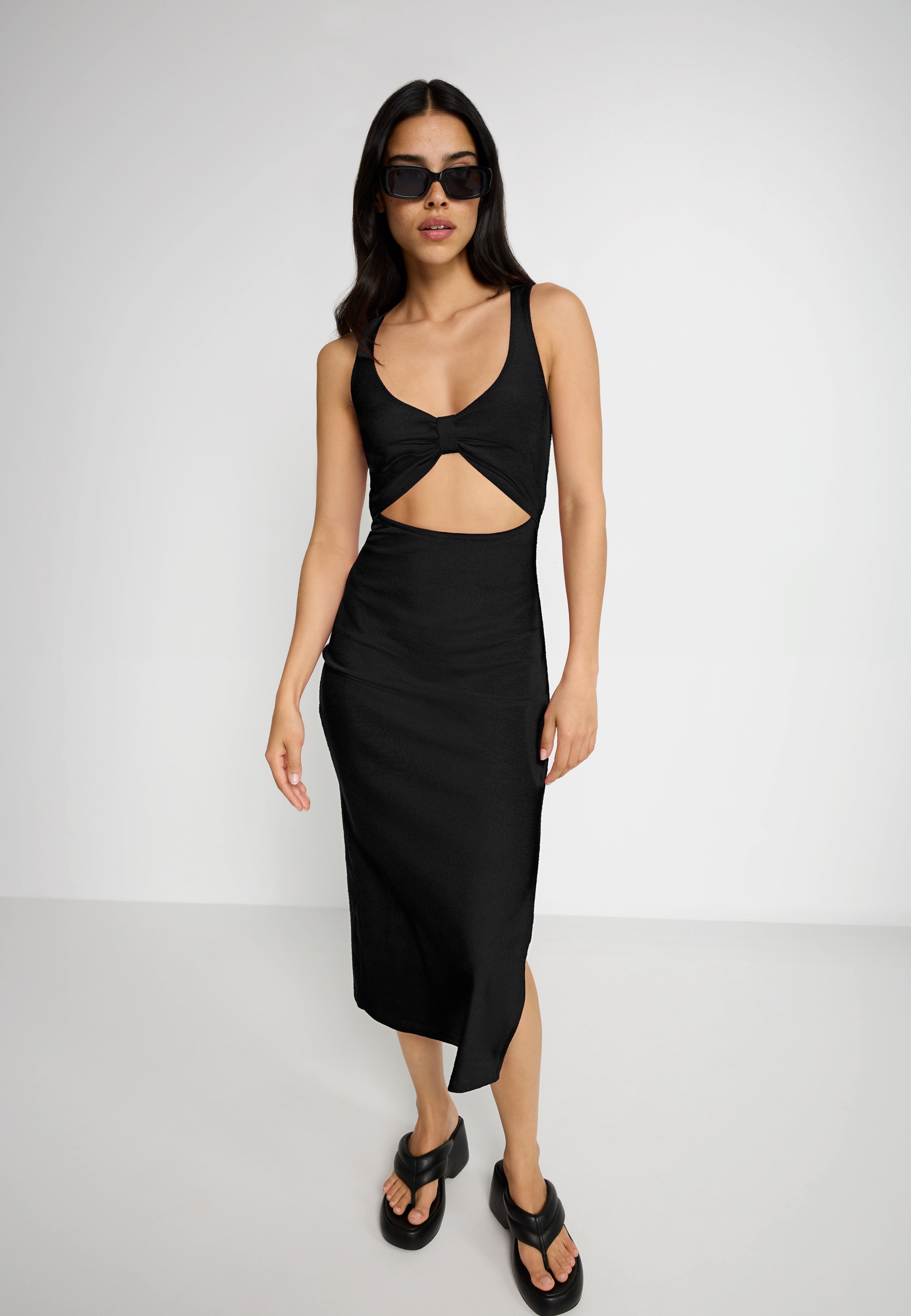LSCN by LASCANA Midikleid aus weicher Rippware