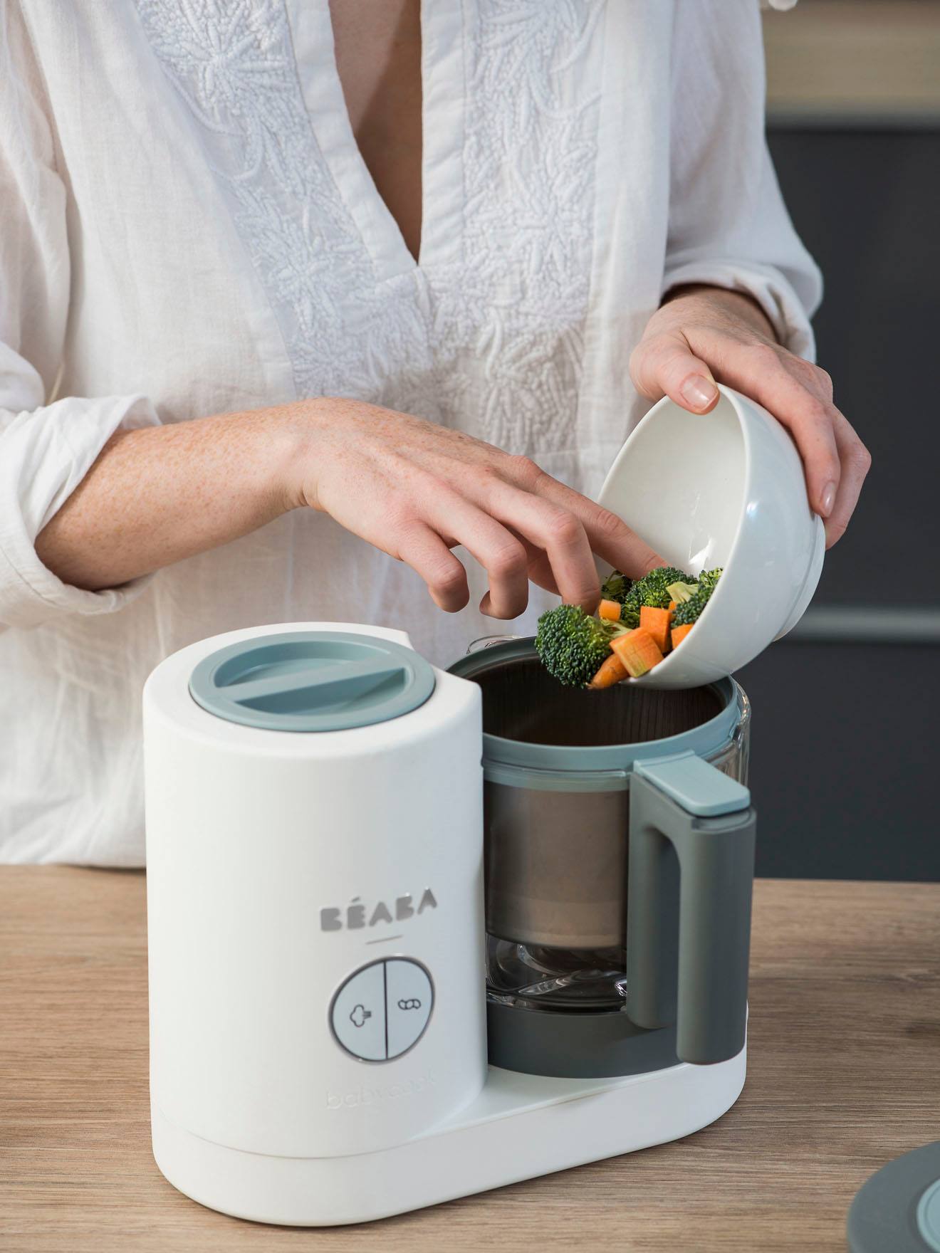 Robô BEABA Babycook Neo 4 em 1, Azul Escuro Liso