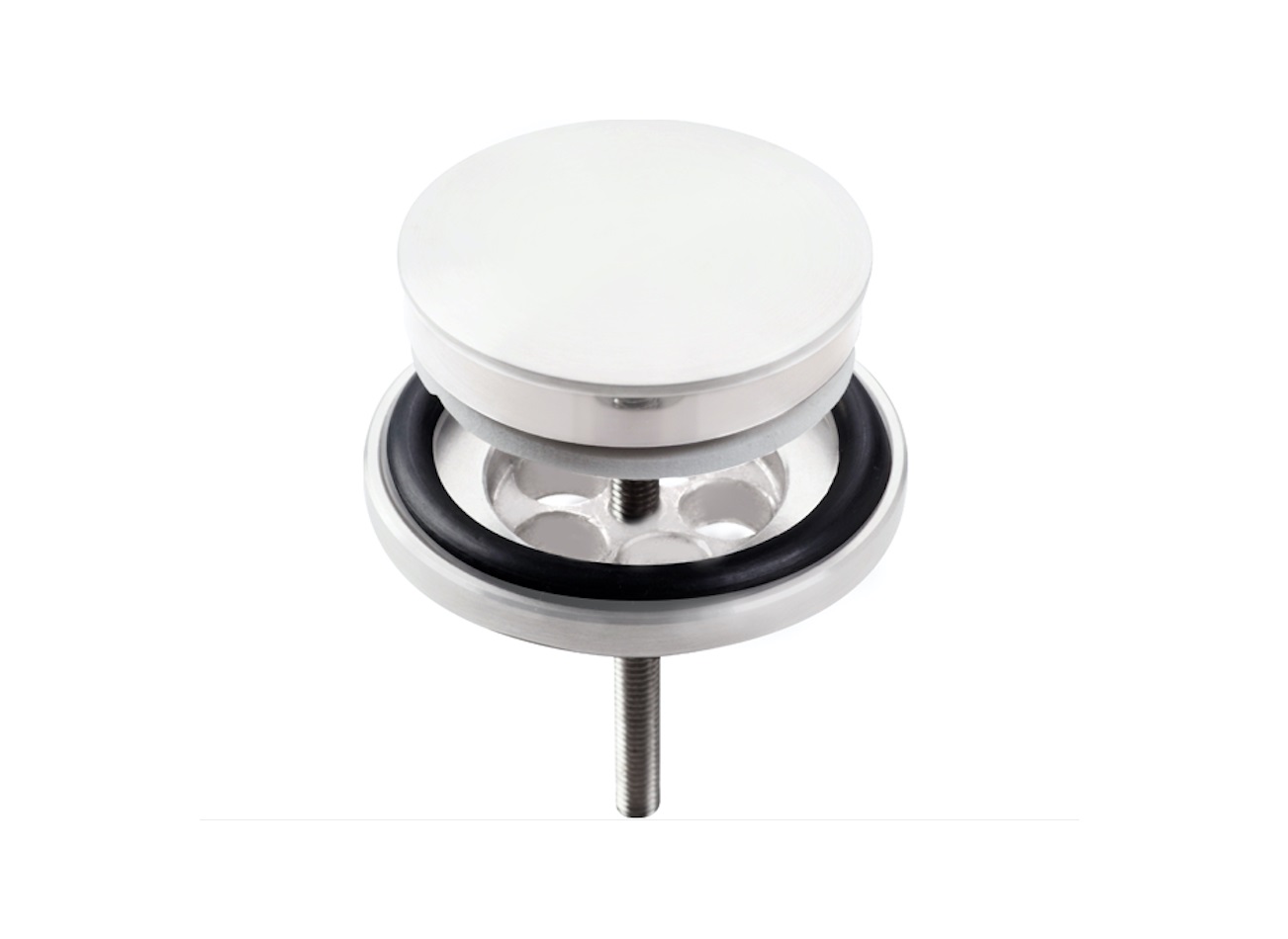 Clou Mini Wash Me afvoerplug met afdekkap wit mat