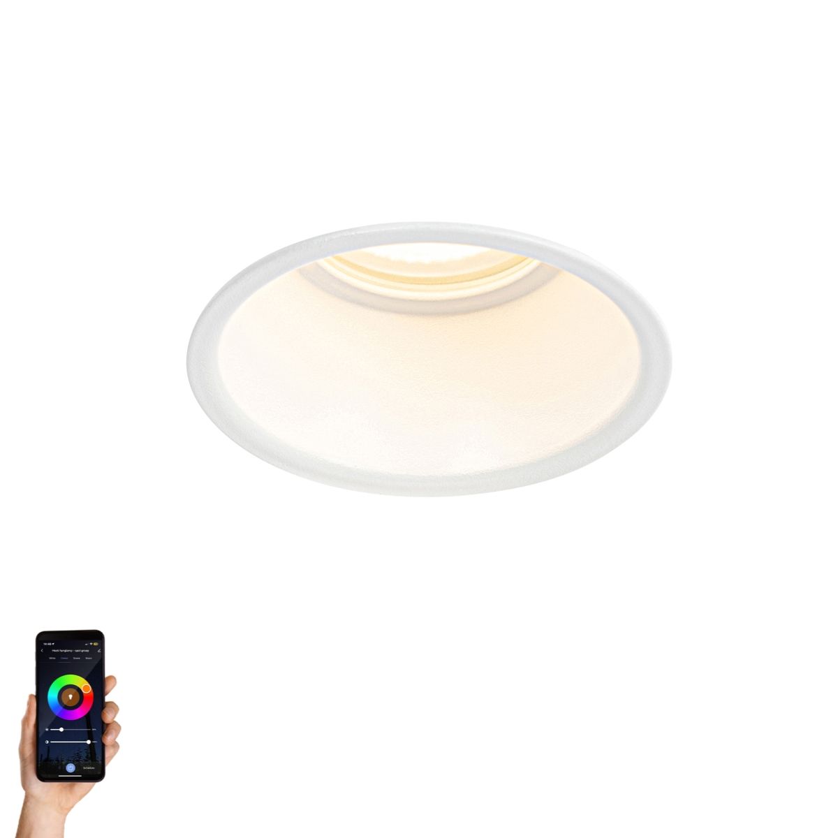 Smart inbouwspot wit IP44 incl. Wifi GU10 50mm - Dept