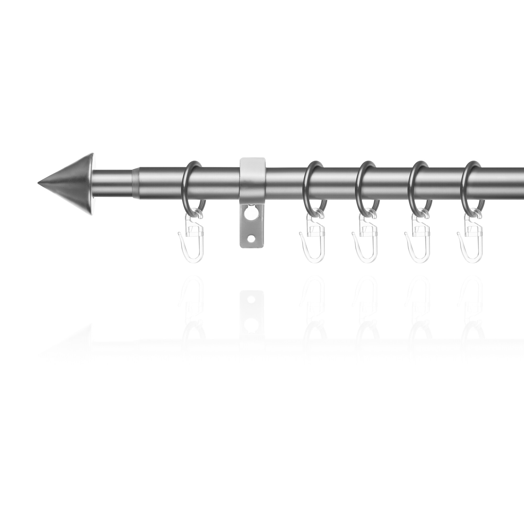 Lichtblick Gardinenstange Kegel, 20 mm, ausziehbar, 1 läufig 130 - 240 cm