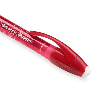 Bic Gelocity Illusion - Pack de 12 rollers effaçables - 0,7 mm - rouge