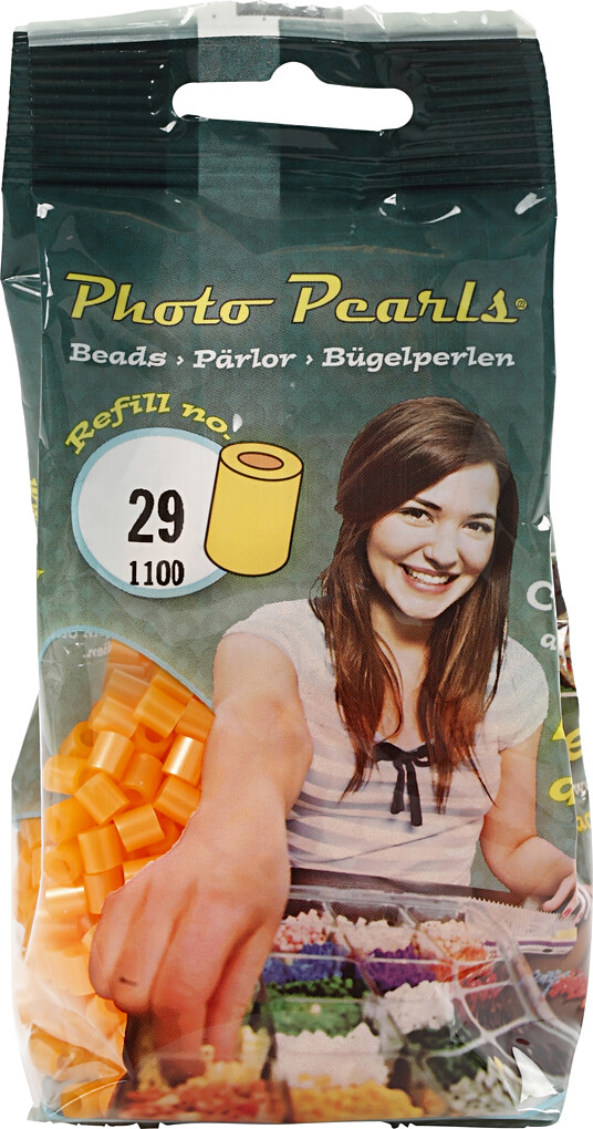 Photopearls - Medium - Abrikos 29 - 1100 Stk. - Nabbi Fotoperler