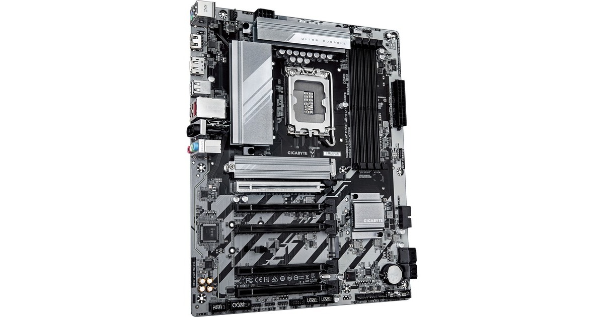 GIGABYTEB860 DS3H WIFI6E socket 1851 moederbord  (Zilver/zwart, RAID, 2.5Gb-LAN, Wi-Fi 6E, BT, Sound, ATX)