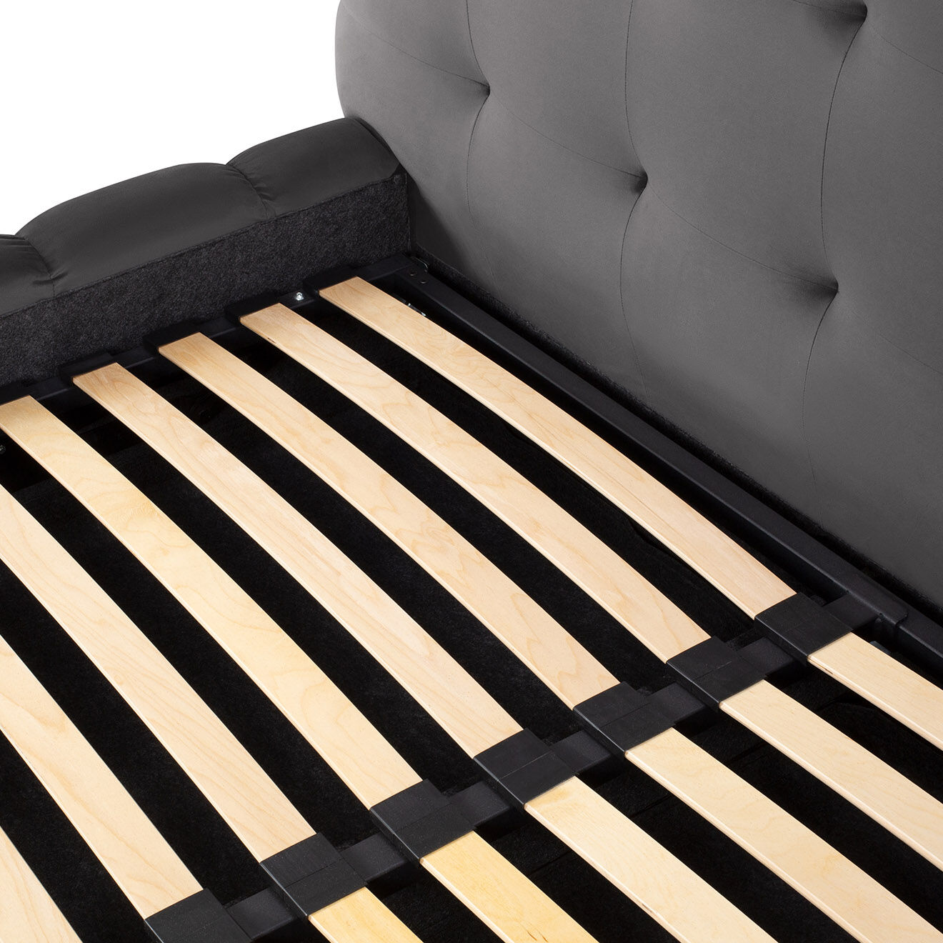 Cosmopolitan Design Lit avec coffre de rangement Bali Velours gris - 140x200 cm