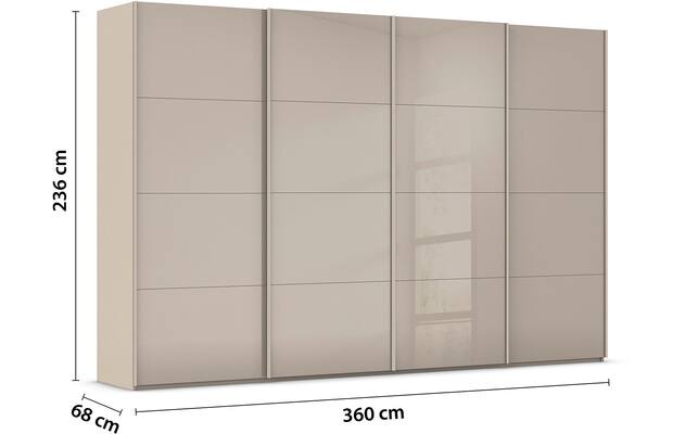 Kledingkast Finca Glans Glas