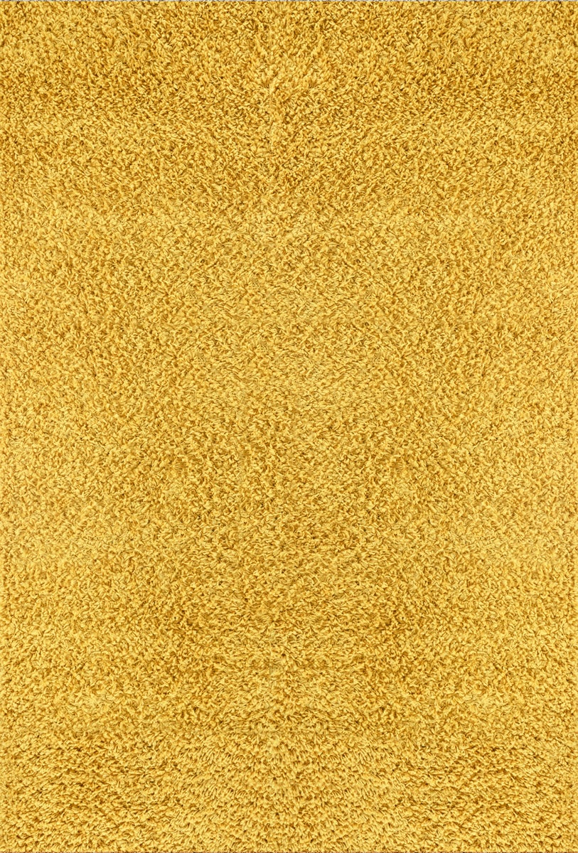 Modern hoogpolig shaggy vloerkleed, geel, 120x170 cm, LILLY