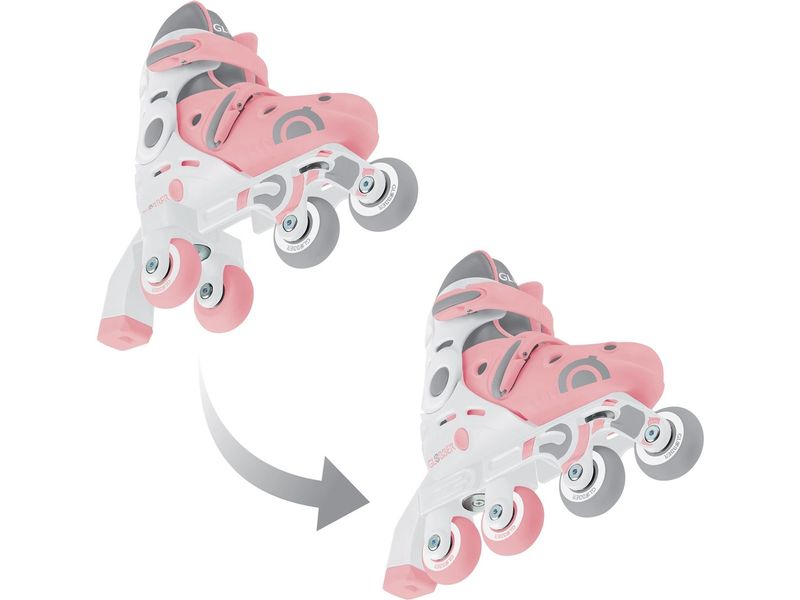 GLOBBER Inline-Skates 2 in 1 Gr. 26-29, Pastel Pink Anpassbare Skates