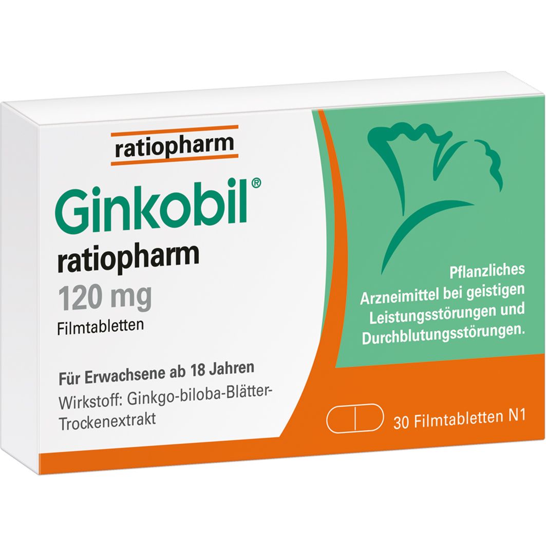 Ginkobil® ratiopharm 120mg mit Ginkgo biloba