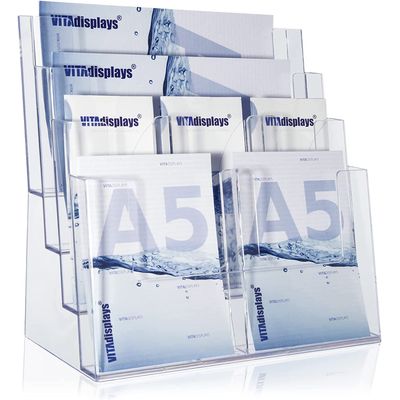 Promocome - Présentoir multi-formats pour brochures A4, A5, 1/3 A4, A6