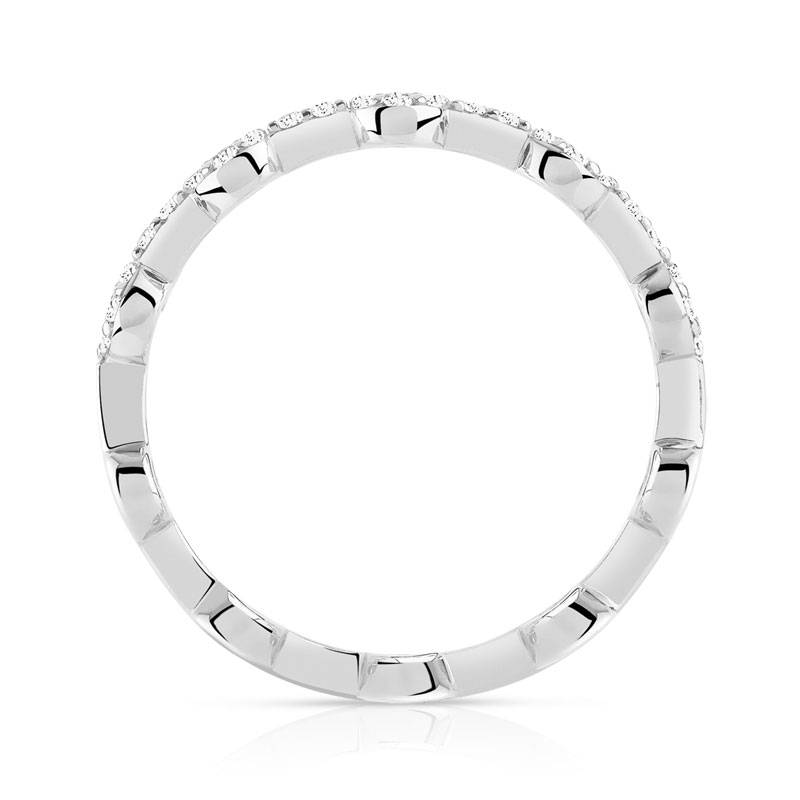 Bague or 375 blanc diamant