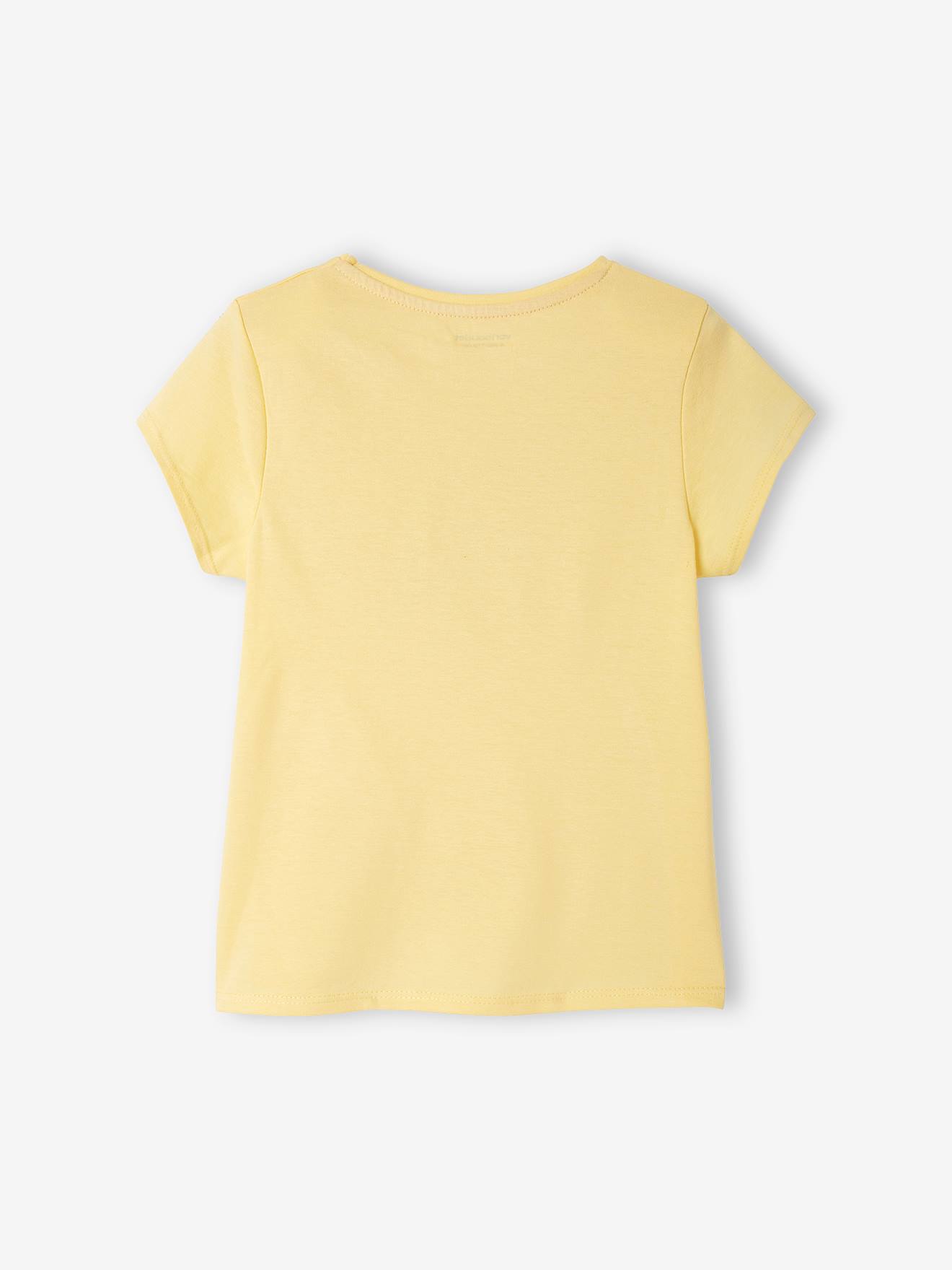 Conjunto de 3 camisetas sortidas com detalhes iridescentes, para meninas, cor damasco.