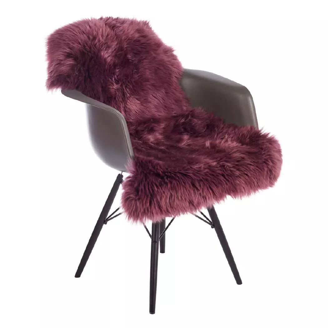 Schaffell 100 cm, aubergine