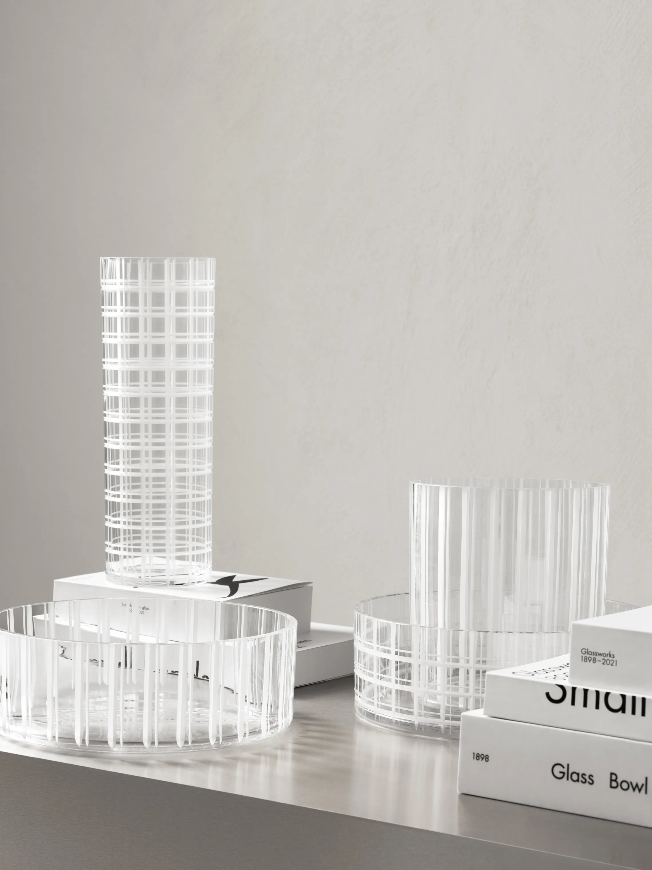 Orrefors Cut In Number Vase