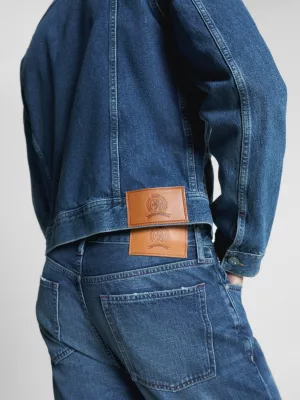 Jaqueta jeans desgastada Crest