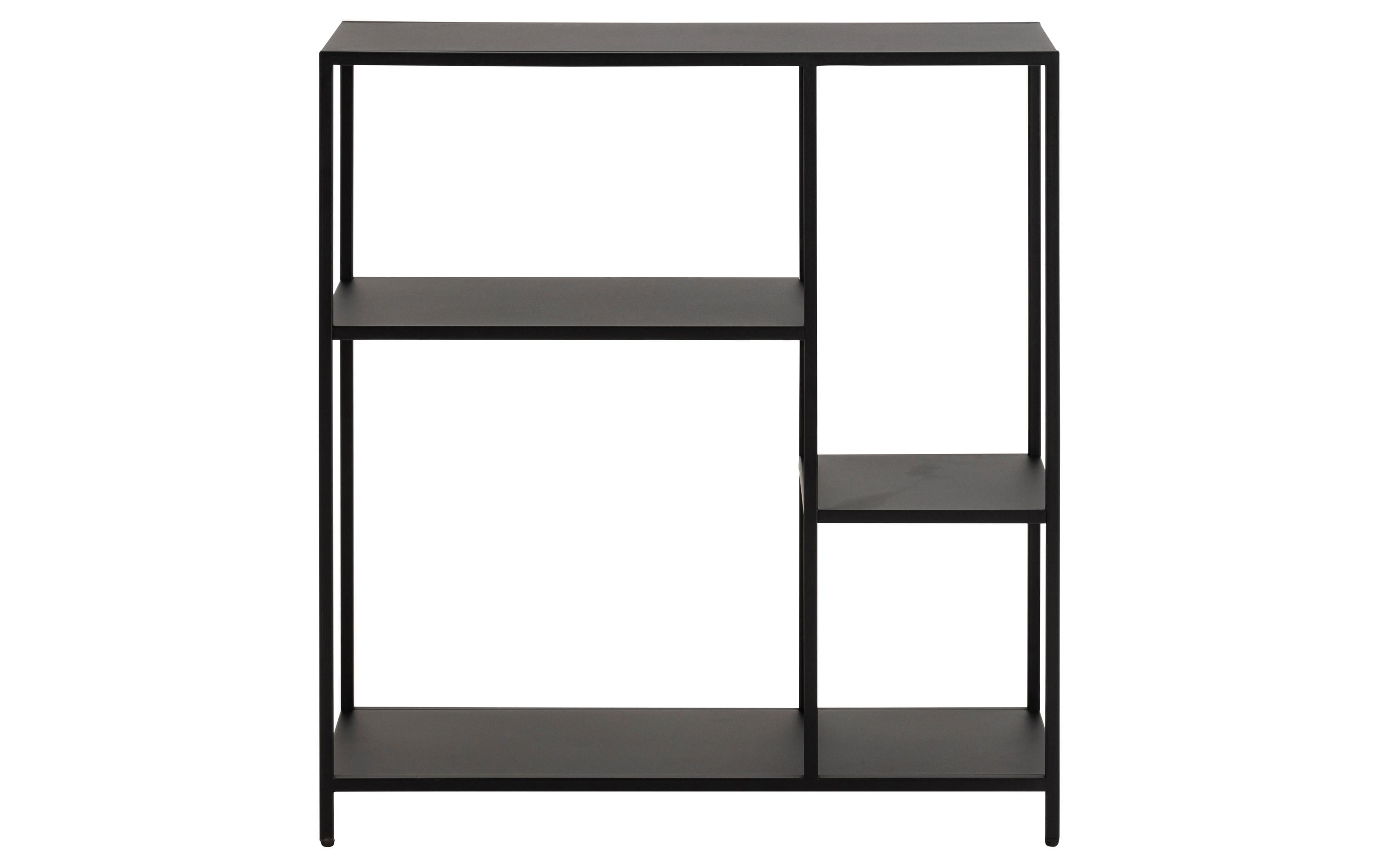 Regal Newcastle 79.5 x 30 x 86 cm, Schwarz<br>Metallgestell