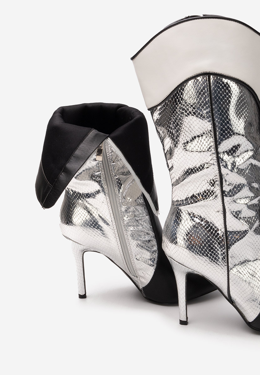 Bottes talons aiguilles argent Istana