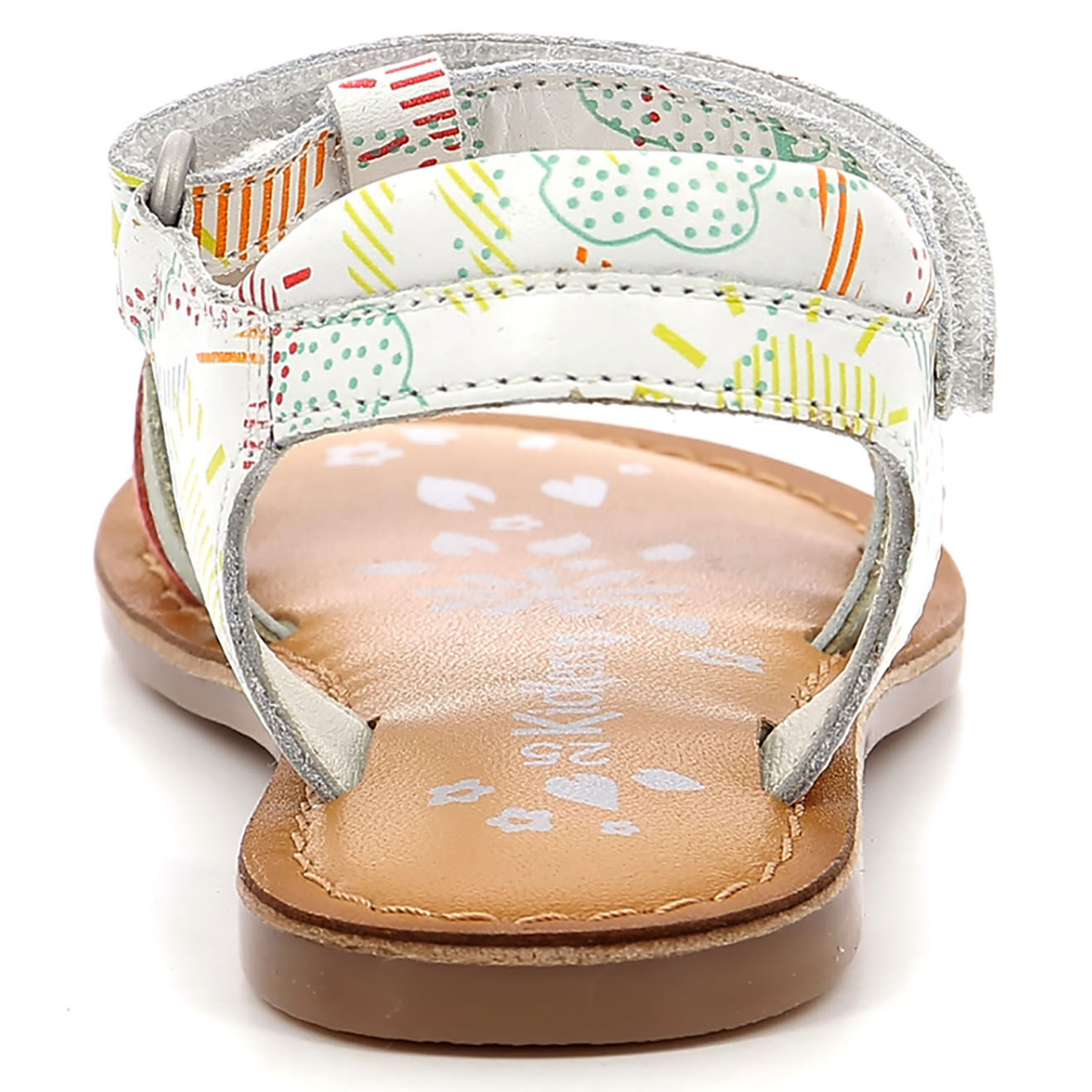 Kickers Sandales en Cuir Diamanto blanc/sunshine