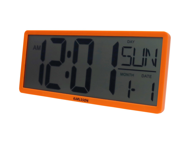 Wall/Table Clock Retro LCD KA6020BK Black