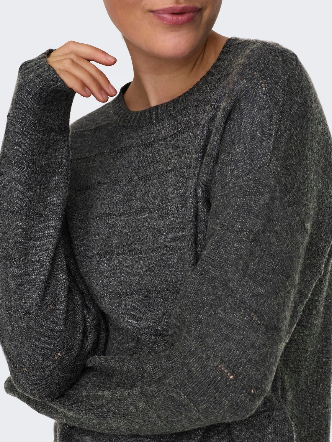 ONLKATIA Strickpullover Dark Grey Melange