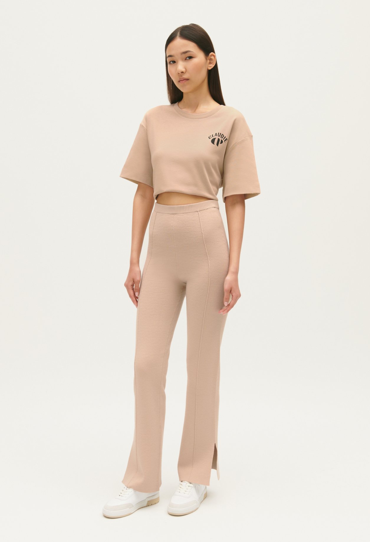 Pantalon droit fentes cheville