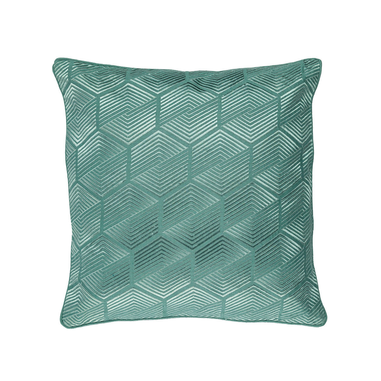 Kussen Art Deco linnen seablue