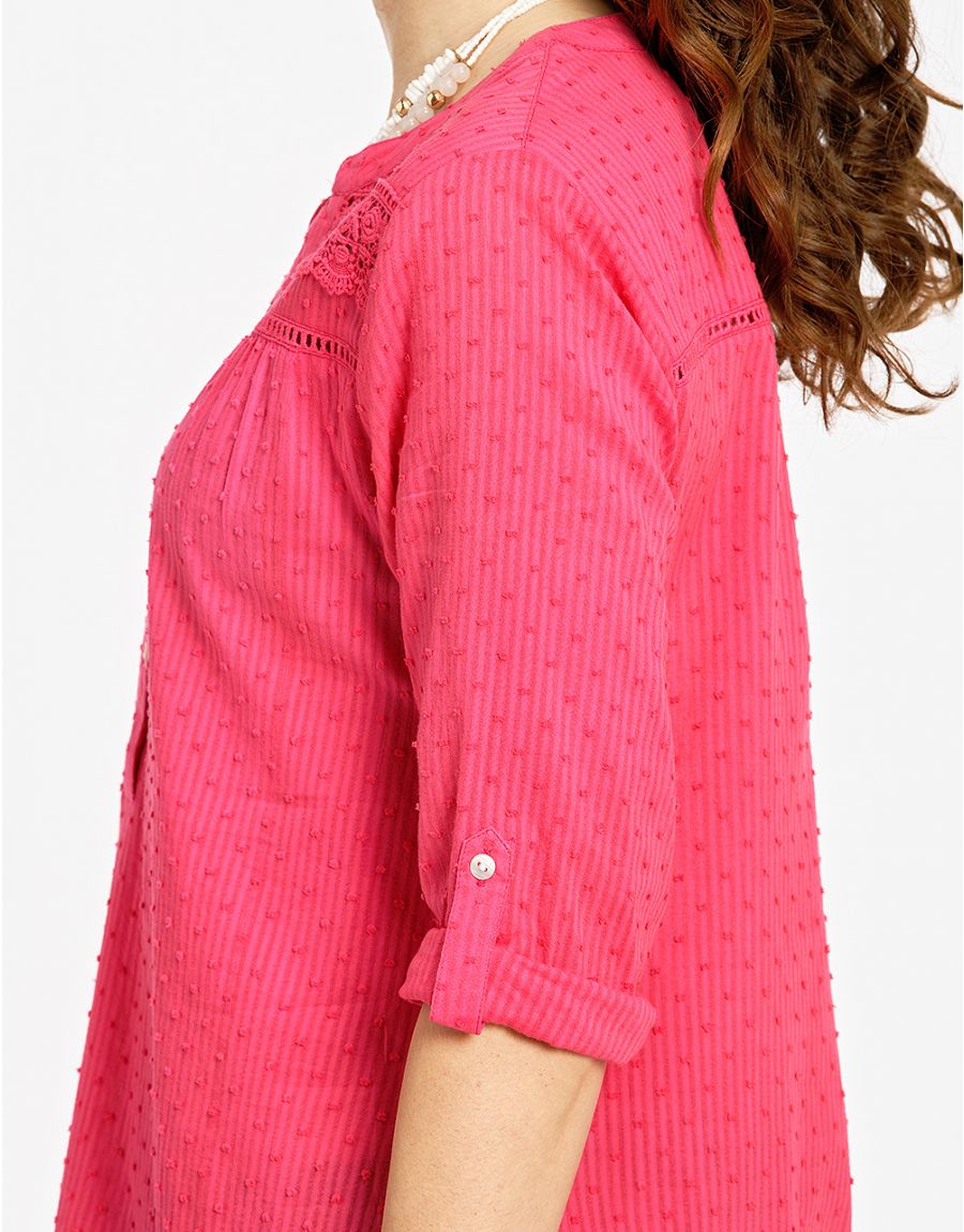 Blouse plumetis rouge