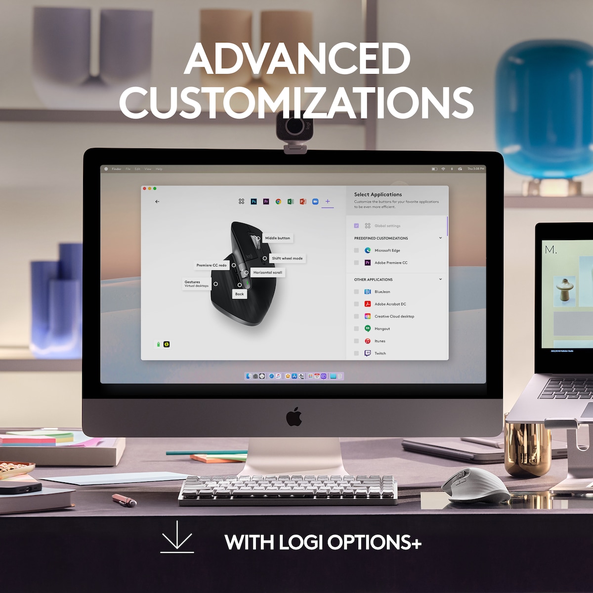Logitech MX Master 3S for Mac trådløs mus (space grey)