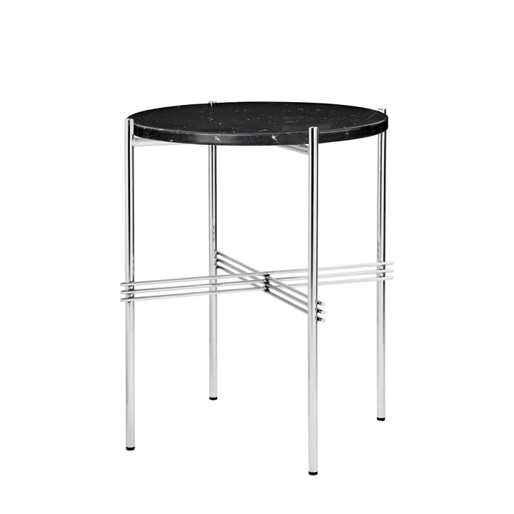 Gubi - TS Couchtisch Ø 40 cm, poliert / Marmor schwarz
