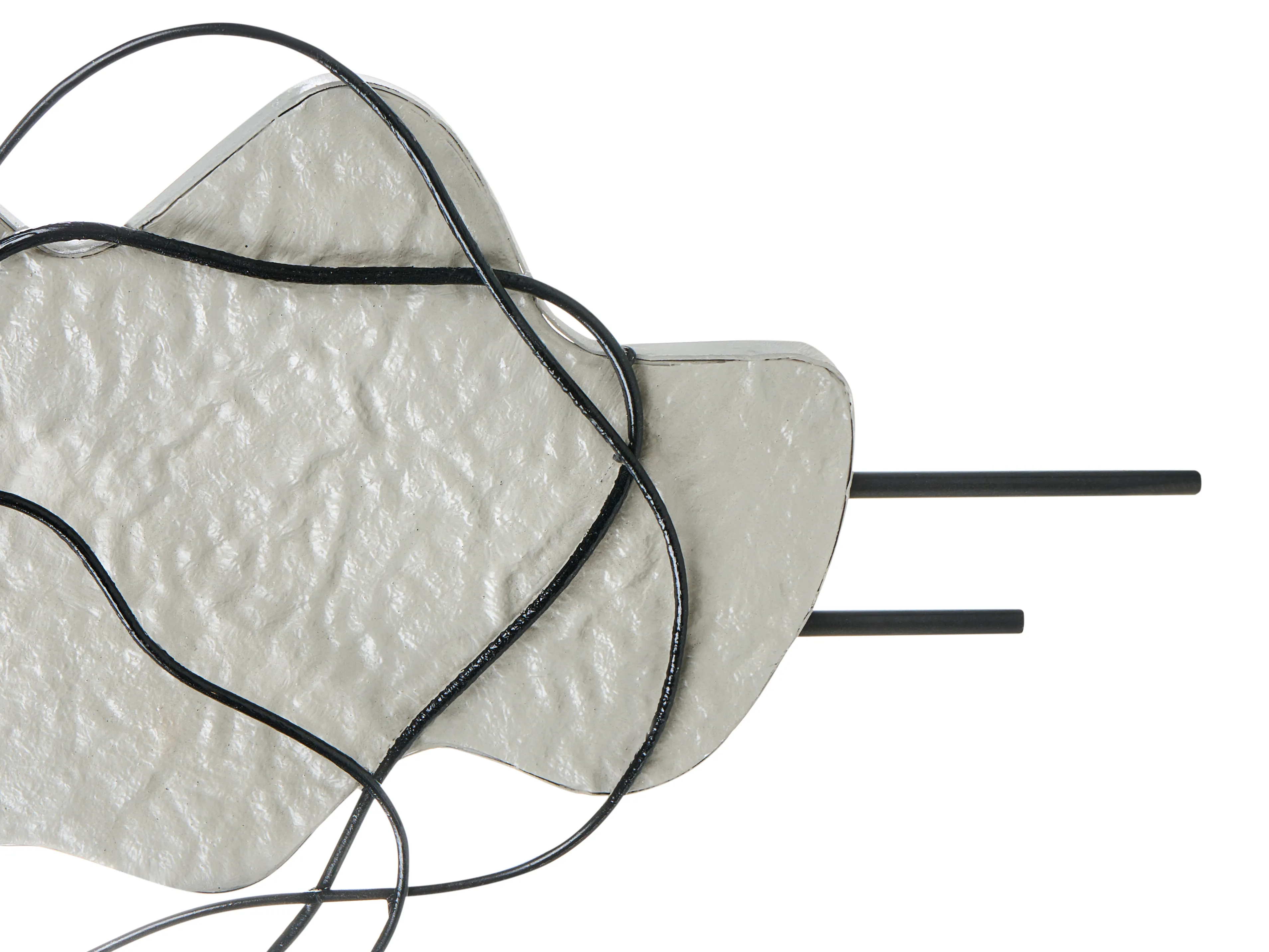Wanddecoratie SALLINS Metaal 48 cm Zwart
