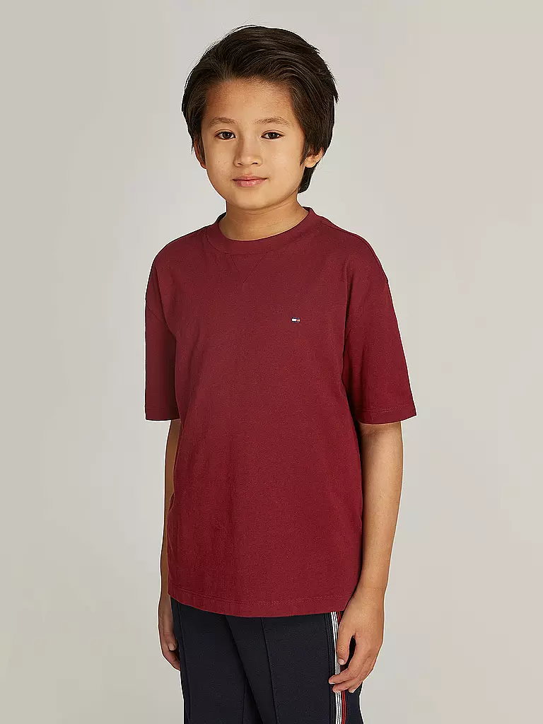 TOMMY HILFIGER Jungen T-Shirt dunkelrot