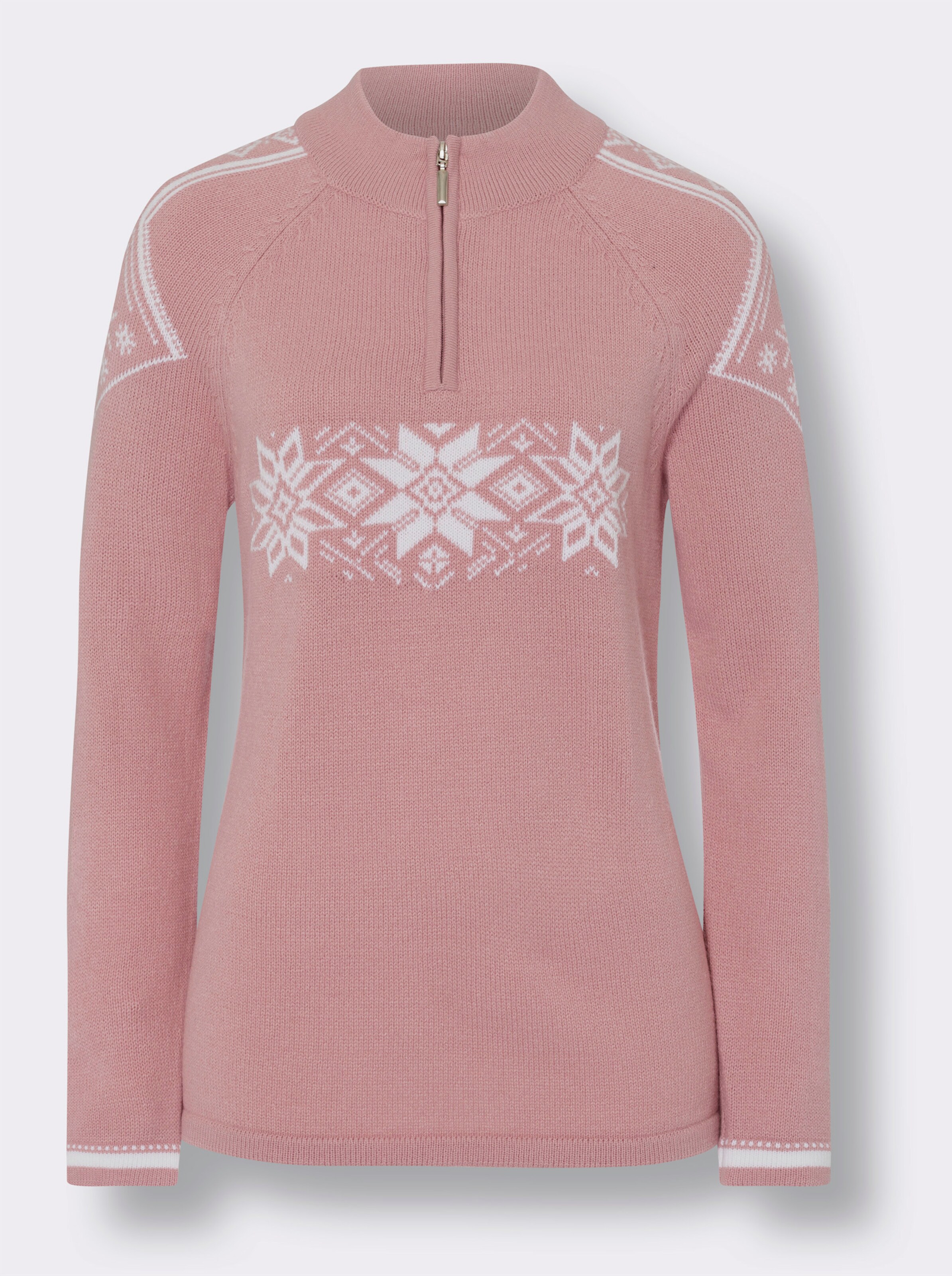 Stehkragen-Pullover