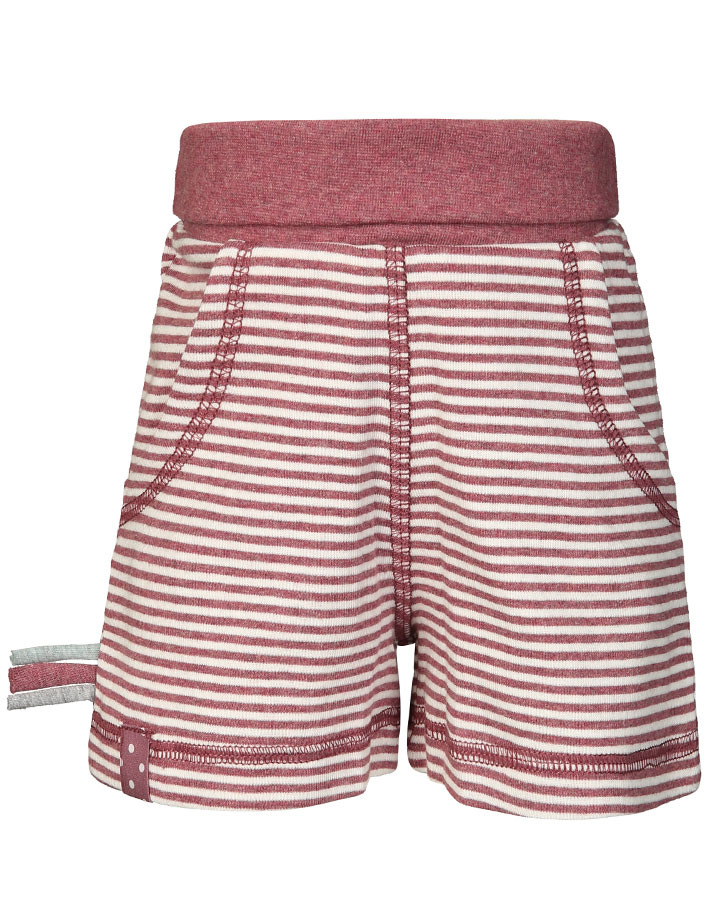 Schlupf-Shorts RAHMI gestreift in bordeaux melange