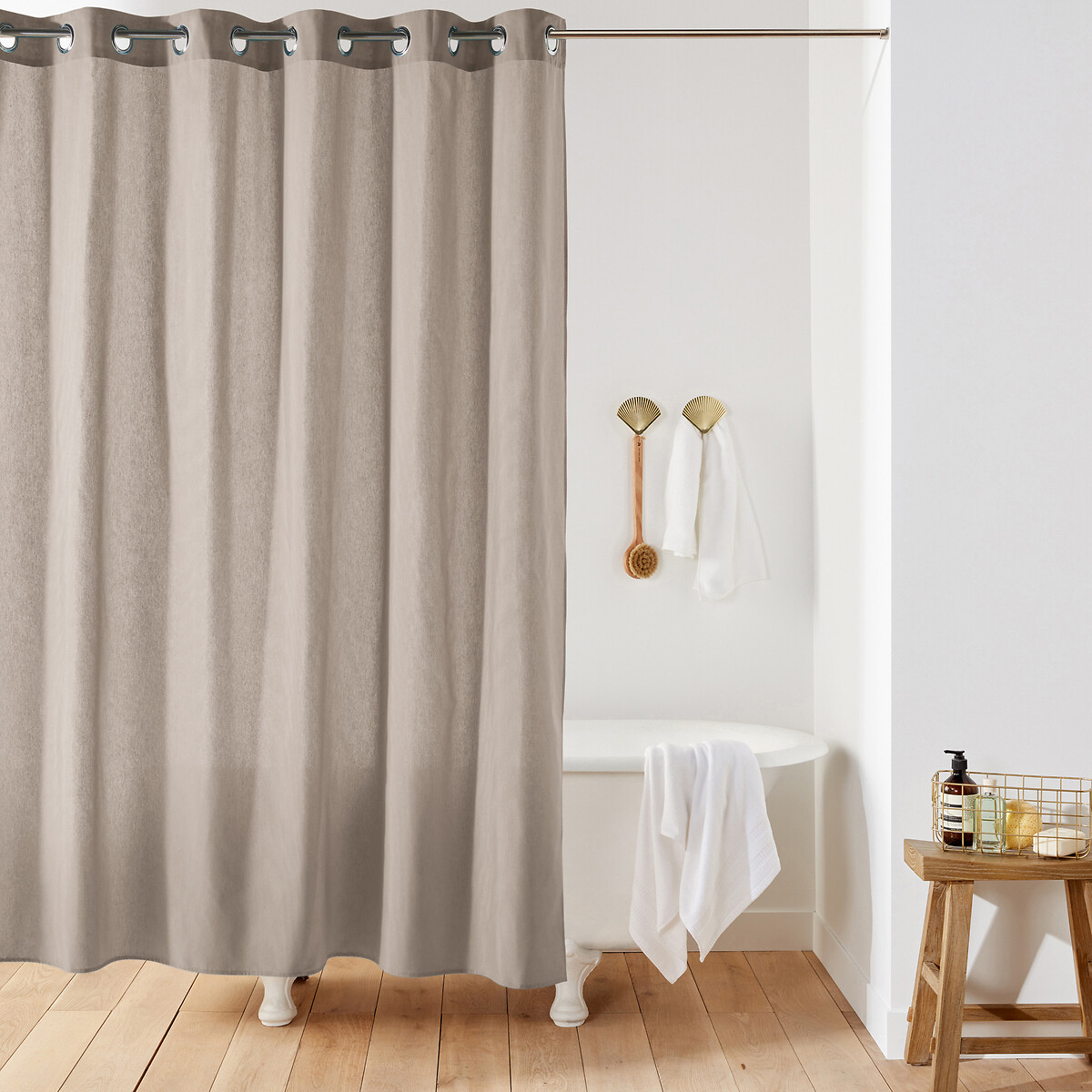 LA REDOUTE INTERIEURS<br>Cortina de duche lisa estilo lona SCENARIO