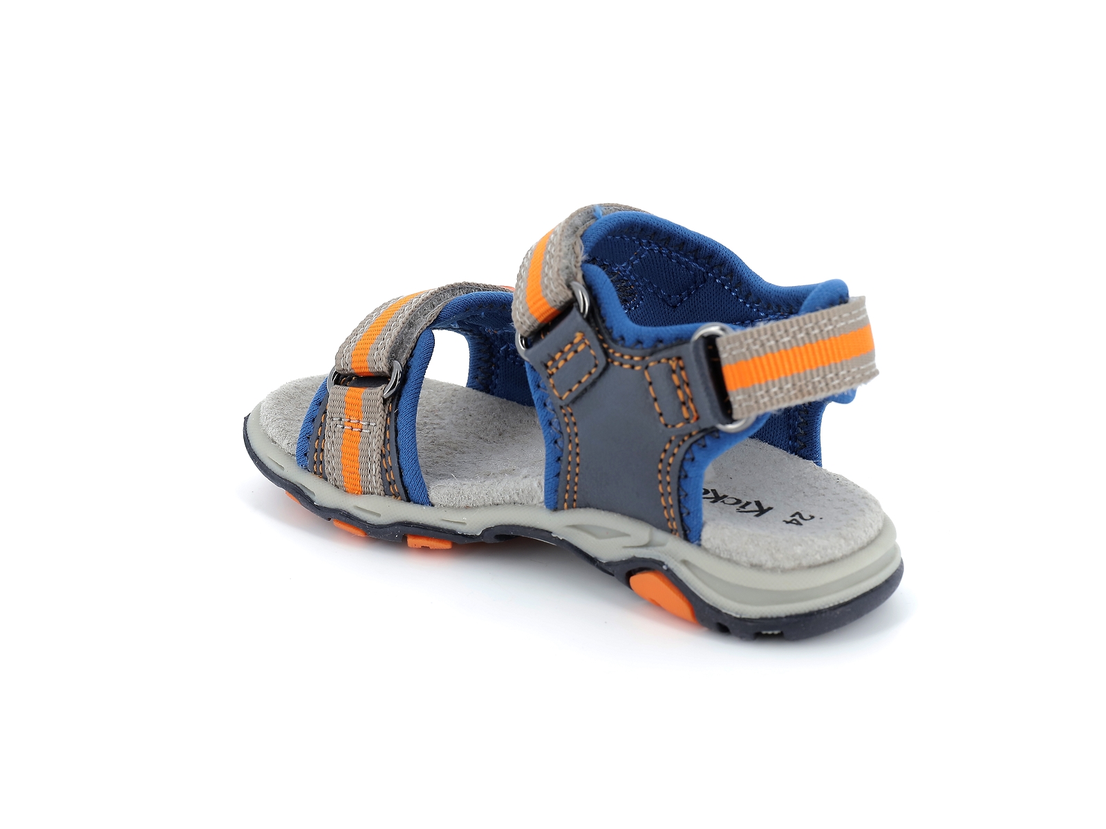 Kickers-558522 Matières combinées Bleu-Orange