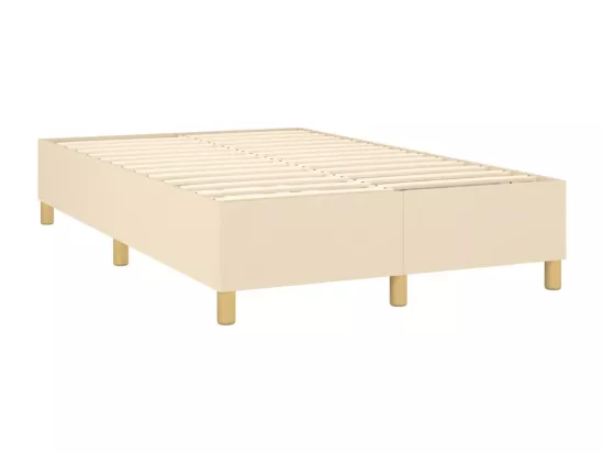 Sommier à lattes de lit Crème 120x200 cm Tissu