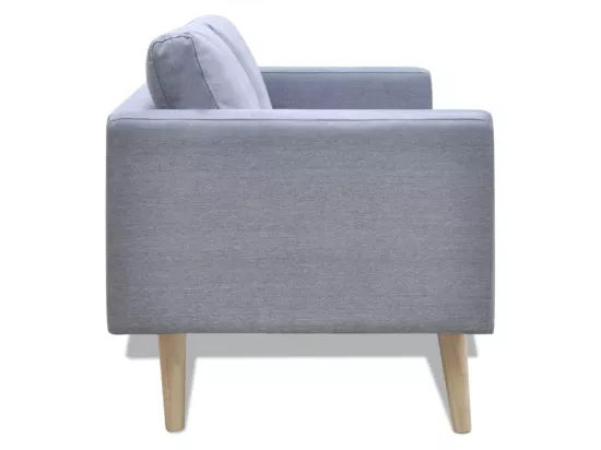 Canapé à 2 places tissu gris clair
