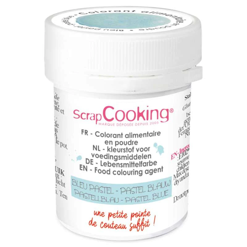 Colorant alimentaire Bleu Pastel 5 g Scrapcooking