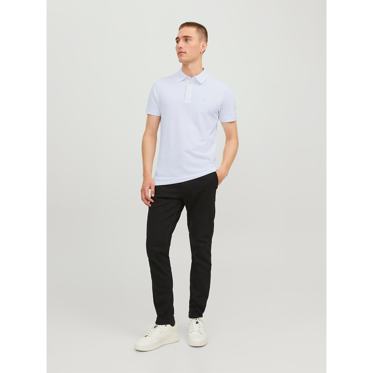 JACK & JONES<br>Camisa polo de manga curta em malha piqué