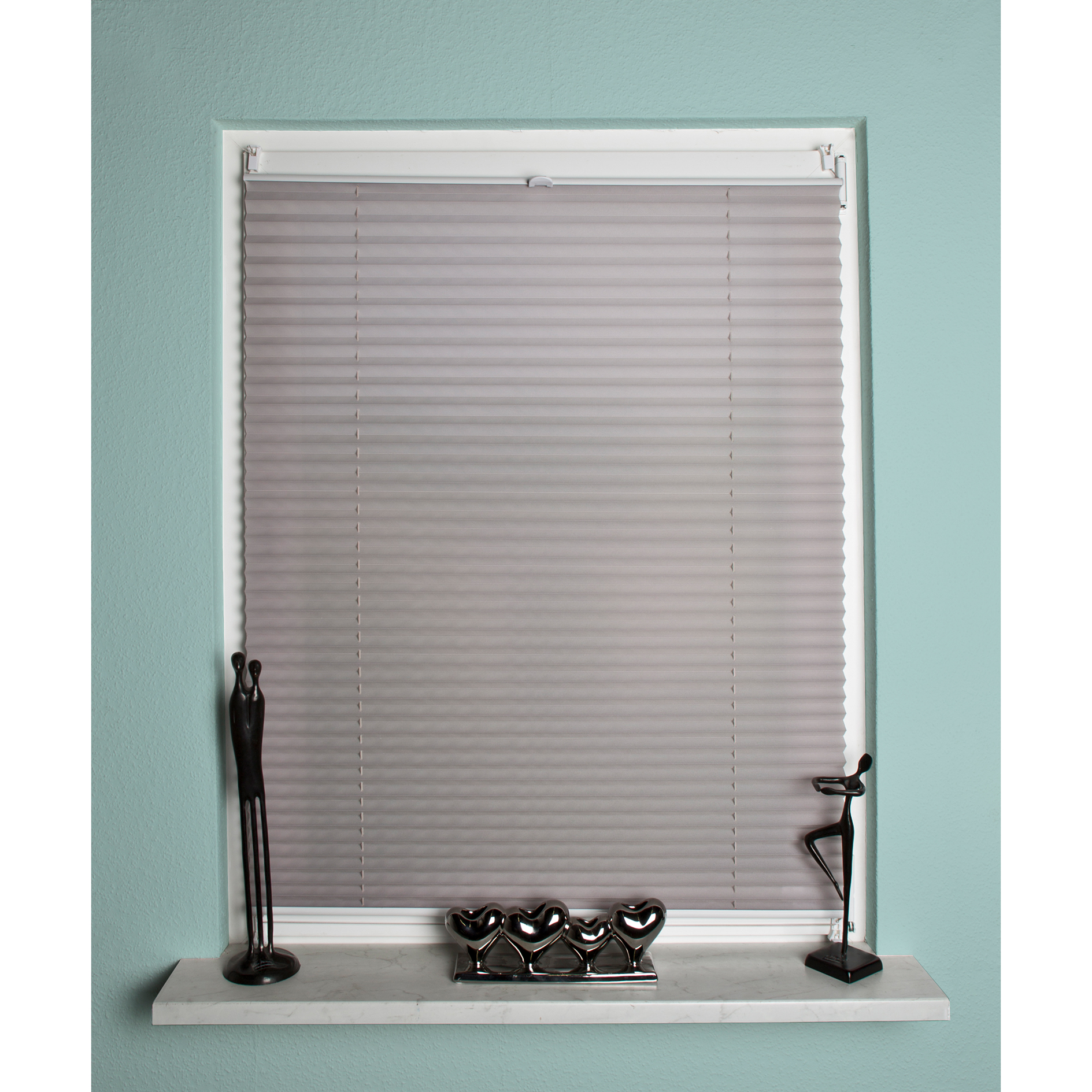Plissee UNI DEKO - grau - 40x130 cm