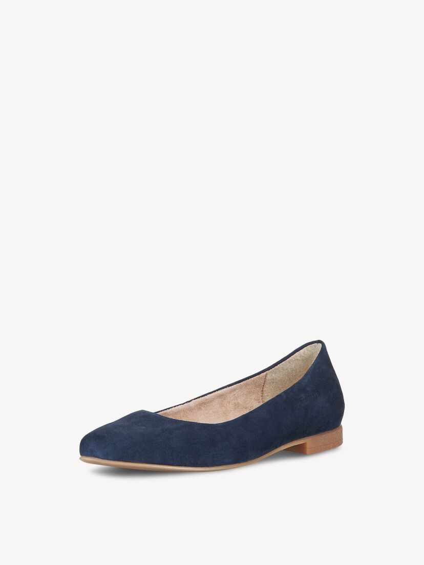 Leren Ballerina - blauw