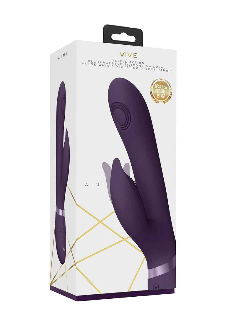Vive aimi - oplaadbare g-spot & clitoris vibrator - paars