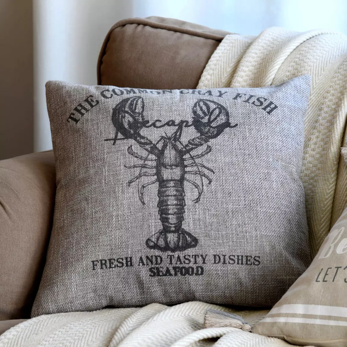 Coussin carré (40 cm) Gibraltar Taupe