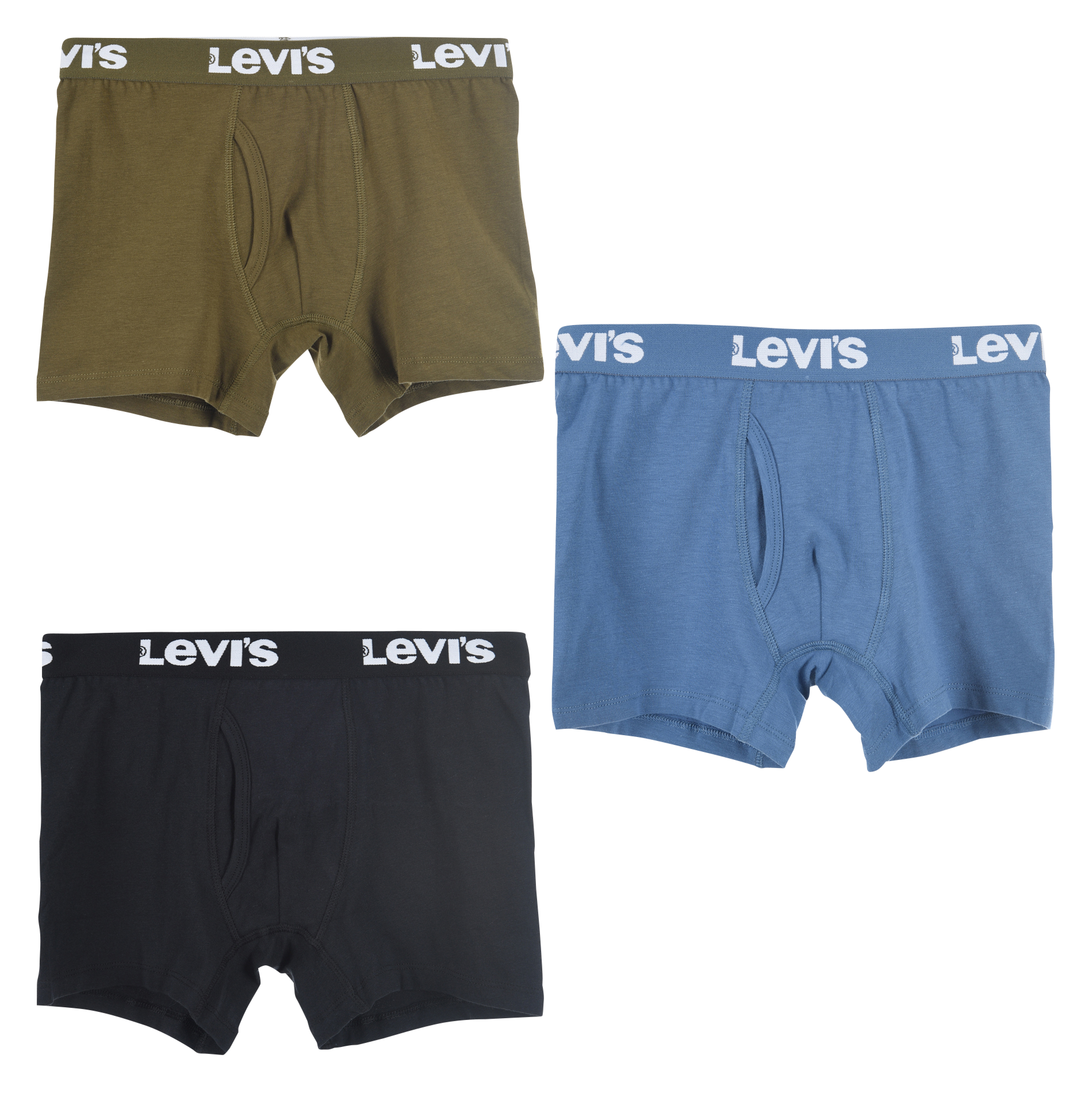 Lot de trois boxers en coton mélangé | Noir
