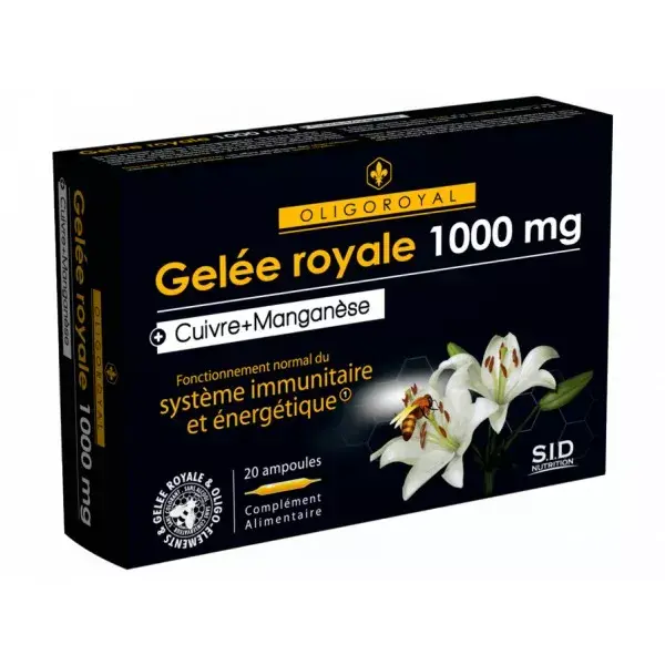 Geleia Real Oligoroyal SID Nutrition - Manganês - Cobre 20 ampolas