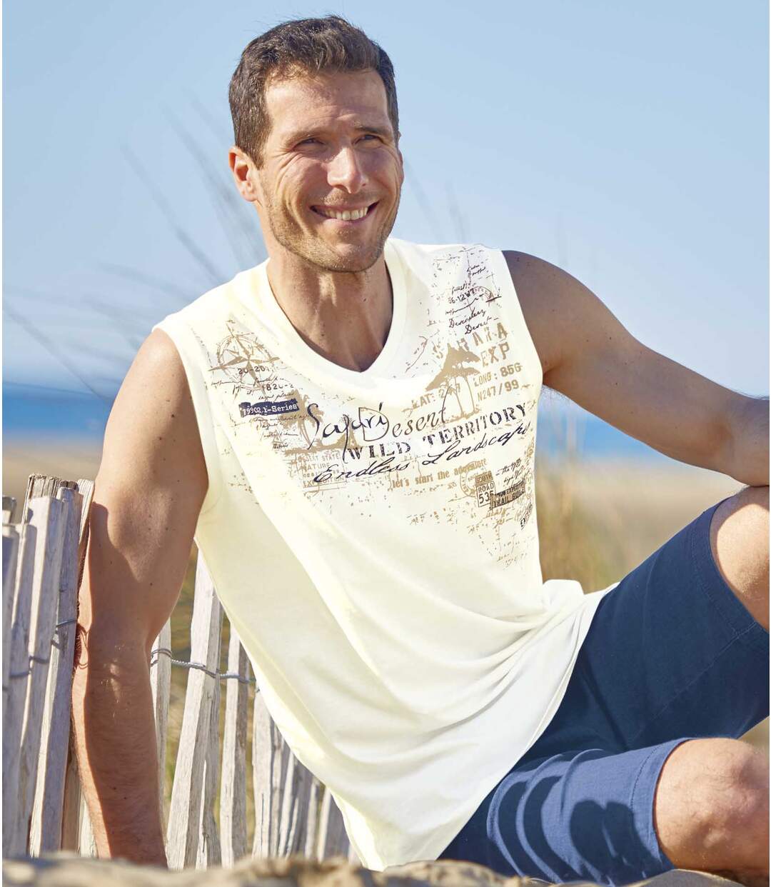 Lot de 2 Tee-Shirts Sans Manches Safari