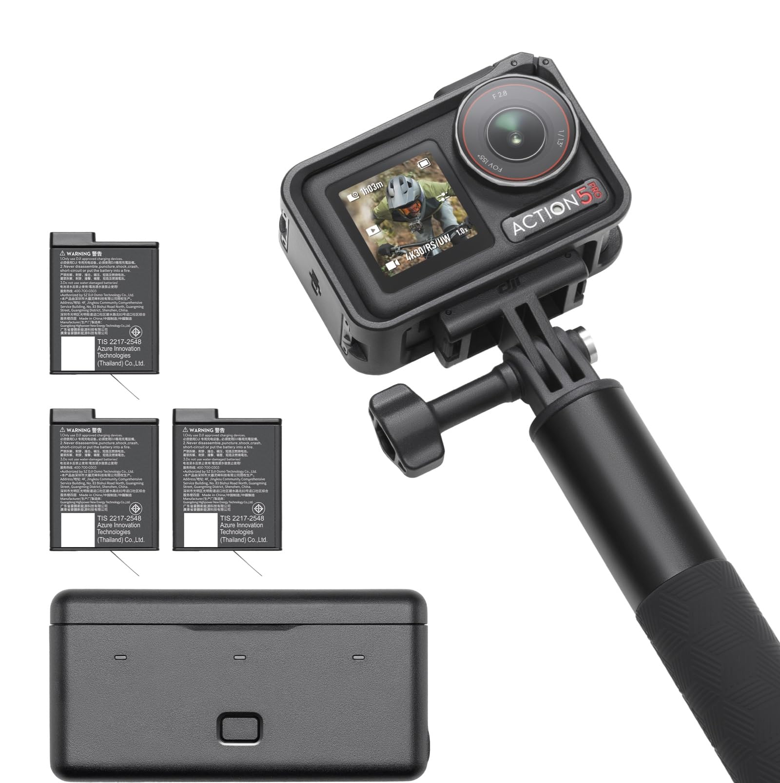 DJI Bundle Aventure Osmo Action 5 Pro, Caméra d’Action 4K avec Capteur 1/1,3