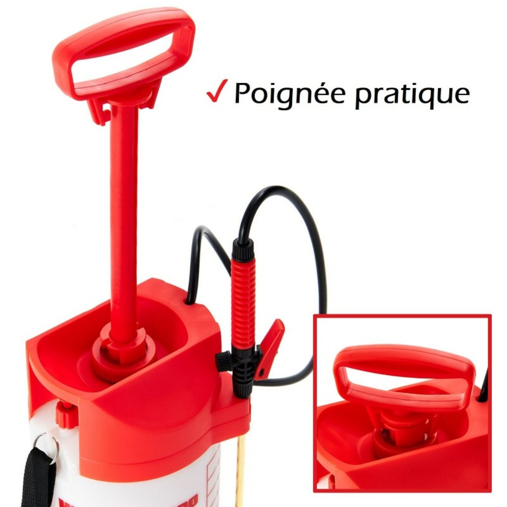 H 4500 pulvérisateur de liquides de jardin jusqu'à 3,0 bar tuyau 1,3m avec bandoulière